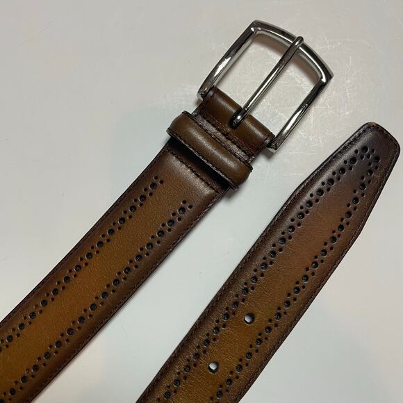 Allen Edmonds Men's Belt – Brown Leather – Size 44 – Style 74047 – Made in USA - Picture 7 of 11